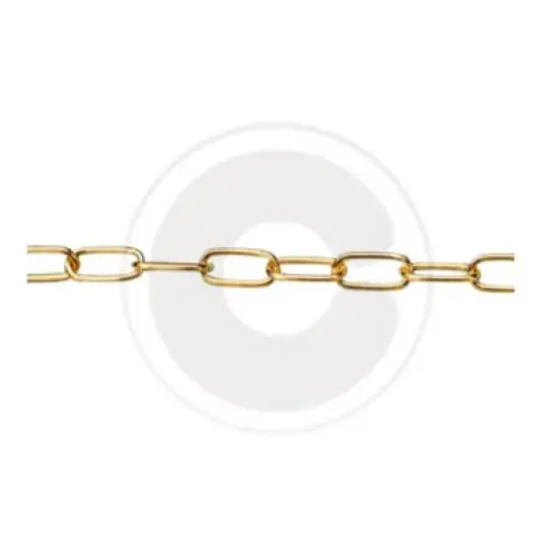 25 mtl catena genovese in acciaio ottonato tondo gr 14 Ø 2,2 mm fune Favoriet