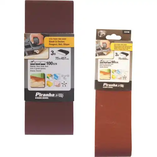 3 nastri velcro grana 40 mm 75x533 piranha X33181 per levigatrice a nastro Hete Deal