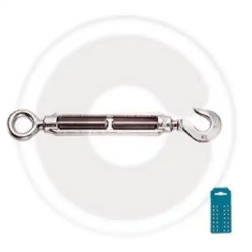 Snelle Levering 3 pz di tenditore filettato con occhiolo e gancio mm 5 acciaio zincato per fune