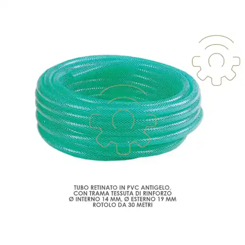 Tijdelijk Beschikbaar 30 mt tubo retinato in Pvc antigelo per irrigazione ø interno 14 mm ø esterno 19 mm