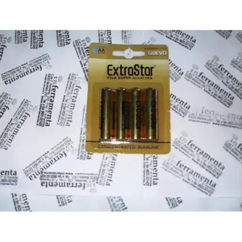 4 pile batterie stilo alcaline LR6 da 1,5V pila batteria super alcalina AA Nieuw