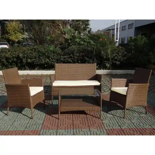 4 pz salotto salottino mod Sandra con cuscini arredo esterno giardino piscina Exclusieve Aanbieding
