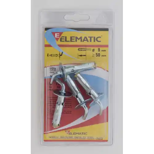 Beperkte Voorraad 4 pz tasselli T61/GC9 fischer Elematic tassello + gancio corto 9x40 mm