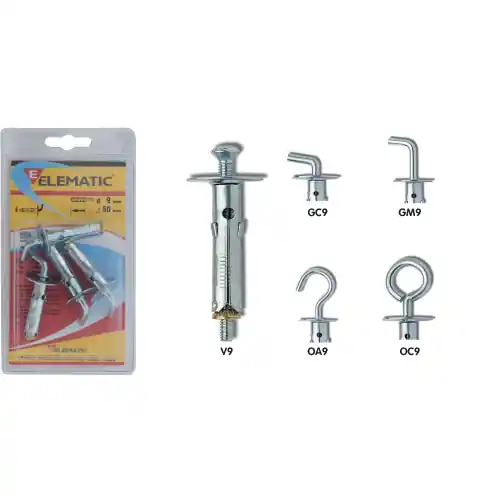 Veilige Betaling 4 pz tasselli T61/OA9 fischer Elematic tassello + gancio 9x40 mm