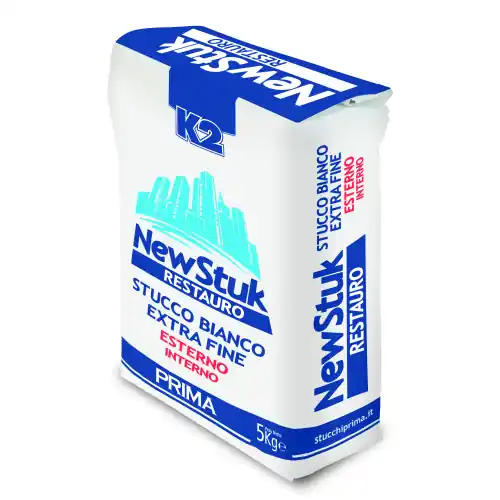 5 kg stucco riempitivo Newstuk K2 in polvere extra fine bianco per restauro Betrouwbaar