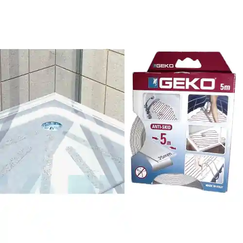 Merkproduct 5 mt nastro per doccia adesivo antiscivolo trasparente antisdrucciolo 25 mm