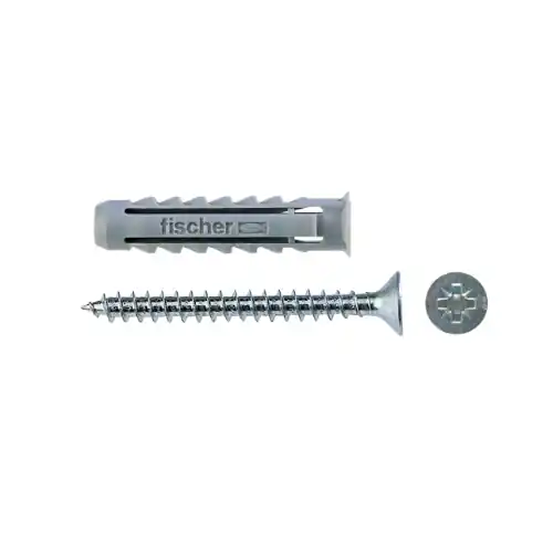 50 pz Fischer tasselli con vite SX 8 S tassello nylon fissaggi leggeri Actieprijs
