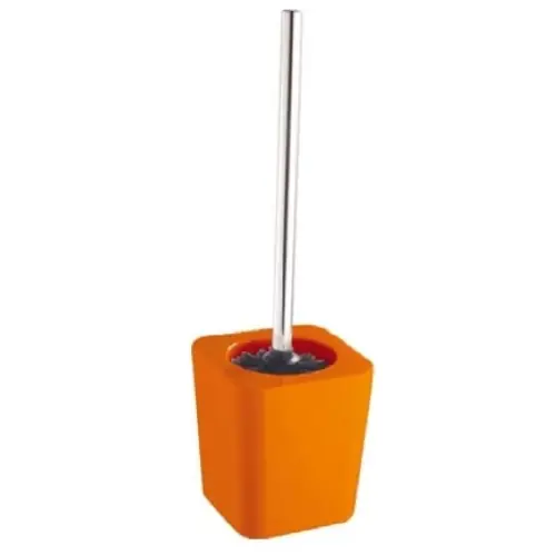 6 portascopino in acrilico arancio scopino manico cromato bagno wc toilette Tijdelijk Beschikbaar