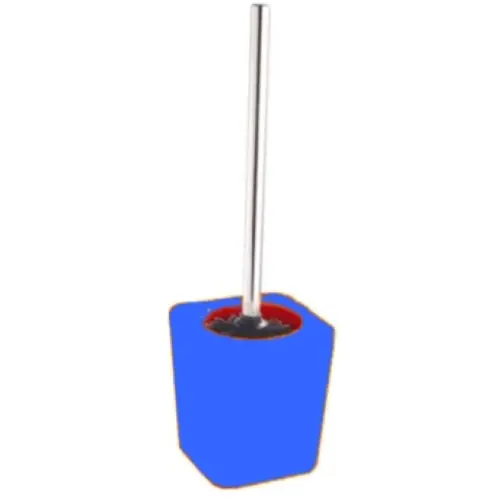 6 portascopino in acrilico blu scopino manico cromato bagno wc toilette Meest Verkocht
