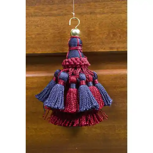 Korting 6 pz fiocco cotone per tenda Shantou 9 cm blu bordeaux tende tendaggio