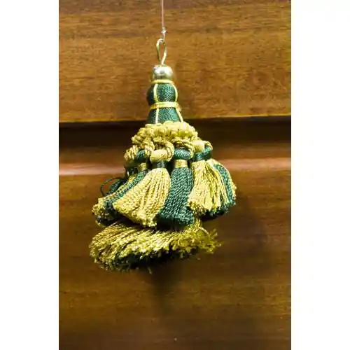 Bestel Nu 6 pz fiocco cotone per tenda Shantou 9 cm verde oro tende tendaggio