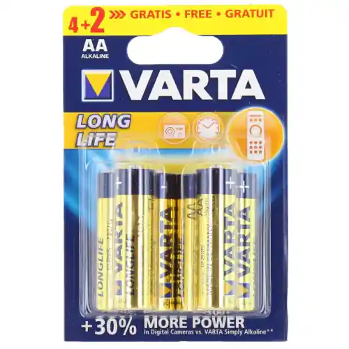 Nu Kopen 6 pz pile stilo AA batterie alcaline Varta longlife orologio sveglia