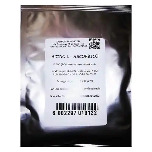 Weekendaanbieding Acido ascorbico gr100 stabilizzatore antiossidante vino birra caramelle insaccati