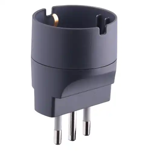 Adattatore semplice 10A 2P+T a schuko nero classe di protezione IP20 Direct Beschikbaar