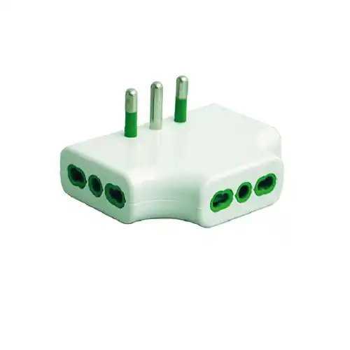 Lage Kosten Adattatore spina triplo 82220 da S17 a 3P17/11 piatto 3x2P + T 16A bipasso spina 2P + T 16A