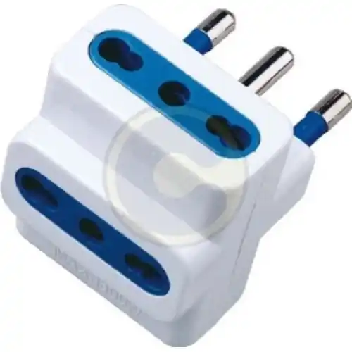 Veilige Betaling adattatore triplo da 16A + T con 3 prese bipasso IP20 schuko multipresa