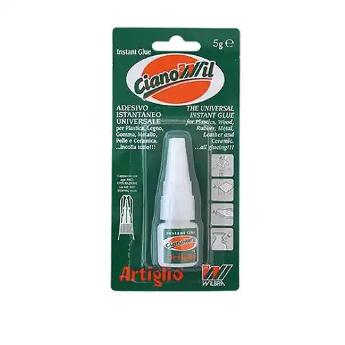 Hete Deal Adesivo colla cianoacrilico 5 gr per pelli metallo legno plastica ceramica in tubetto con cappuccio anti otturazione