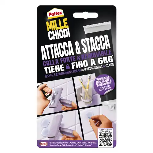 Exclusieve Aanbieding Adesivo colla millechiodi attacca & stacca flessibile e removibile per tutte le superfici