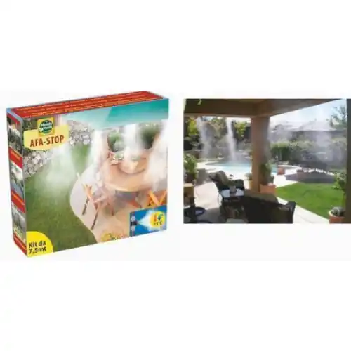 Exclusieve Aanbieding Afa stop impianto nebulizzatore di acqua rinfrescante kit 7,5 mt per pergole ombrelloni terrazze giardini balconi