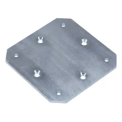 Weekendaanbieding Airone contropiastra in acciaio zincato per supporto a pavimento base 25x25 cm