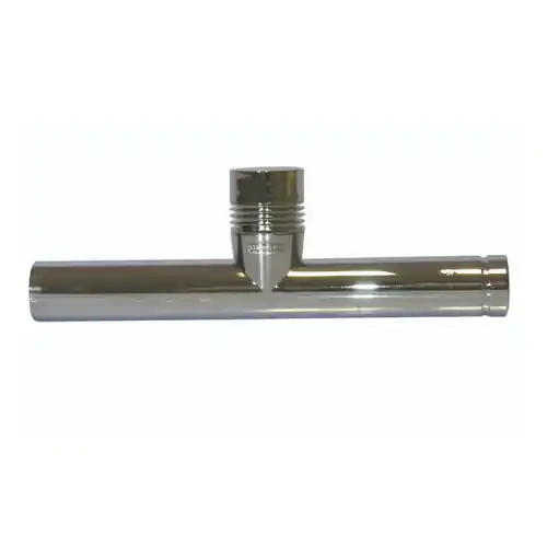 Airpipe valvola di immissione aria cromata canotto Ø 32 x 250 in ABS e Ottone neutralizza le depressioni dell‘impianto di scarico immettendo aria Favoriet