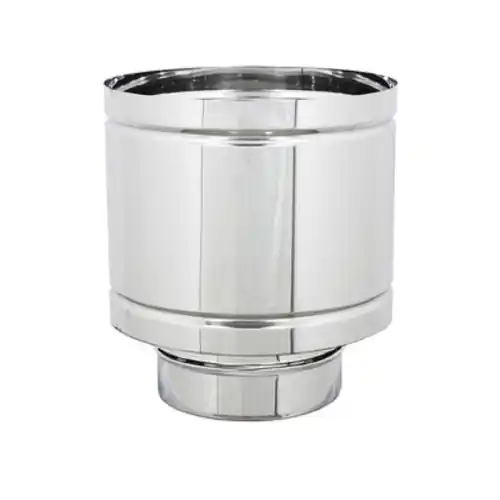 Gecertificeerd Ala fumaiolo comignolo a cappello antivento Quattro Venti Ø 15 cm in acciaio inox attacco Maschio base tonda