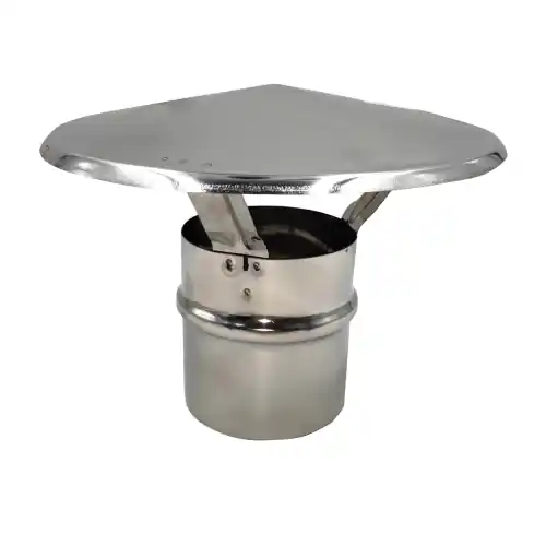 Ala fumaiolo comignolo a cappello in acciaio inox Ø 200 mm 20 cm camino stufe attacco maschio Bestseller