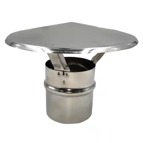 Ala fumaiolo comignolo a cappello in acciaio inox Ø 300 mm 30 cm camino stufe attacco maschio Beperkte Voorraad