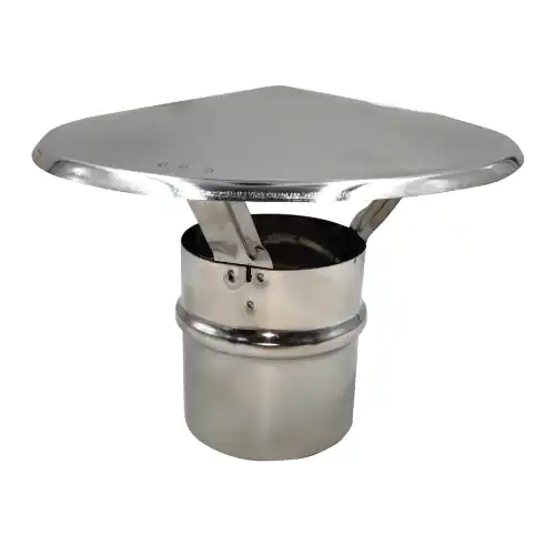 Ala fumaiolo comignolo cappello in acciaio inox Ø 250 mm 25 cm maschio per canne fumarie di camini stufe e caldaie Gereduceerde Prijs