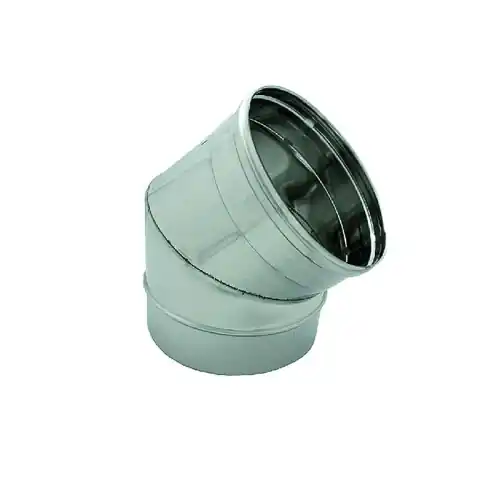 Ala gomito curva per canne fumarie in acciaio inox 45° Ø 25 cm accessori stufe stufa Gratis Retour