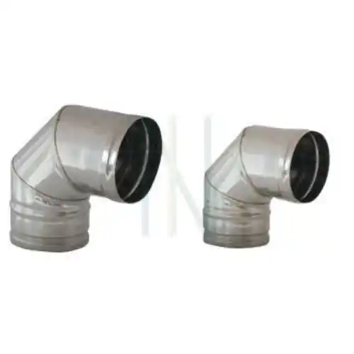 Ala gomito curva per canne fumarie in acciaio inox 90° Ø 8 cm 80 mm stufa Speciale Aanbieding