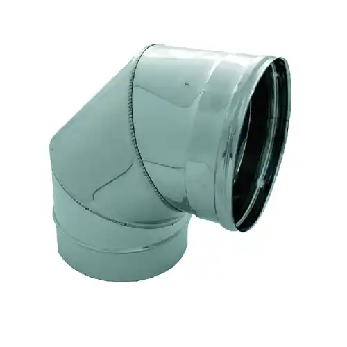 Actieprijs Ala gomito curva per canne fumarie in acciaio inox AISI 304 90° Ø 25 cm stufa stufe