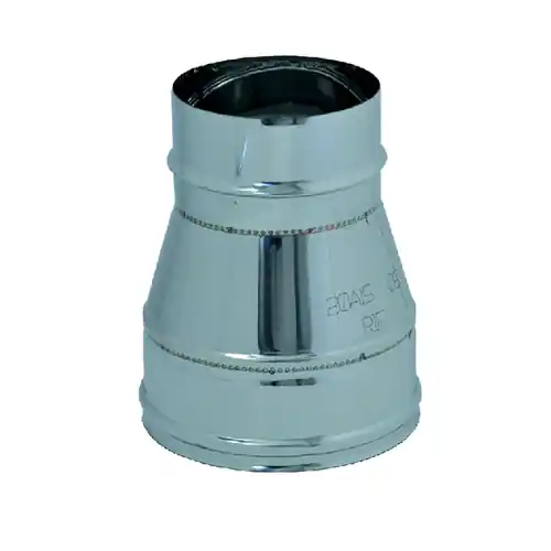 Ala maggiorazione canna fumaria Ø 200 mm Femmina uscita Ø 160 mm Maschio in acciaio inox AISI 304 Gecertificeerd