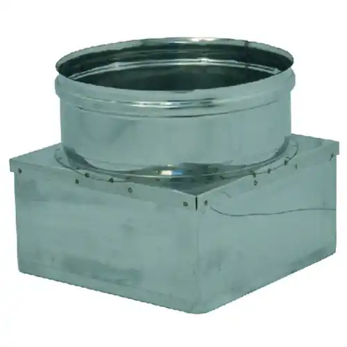 Betrouwbaar Ala riduzione per canna fumaria Ø 200 mm base 20 x 20 cm acciaio inox