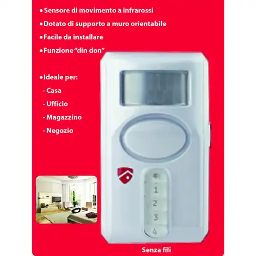 allarme con rilevatore di movimento senza fili per uso interno casa ufficio Hoge Kwaliteit
