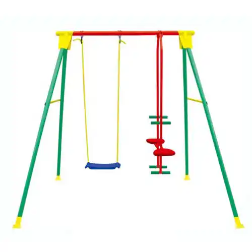 Seizoensaanbieding altalena Kiko 3 per bimbi bambini da 3 a 10 anni con cavallino giardino