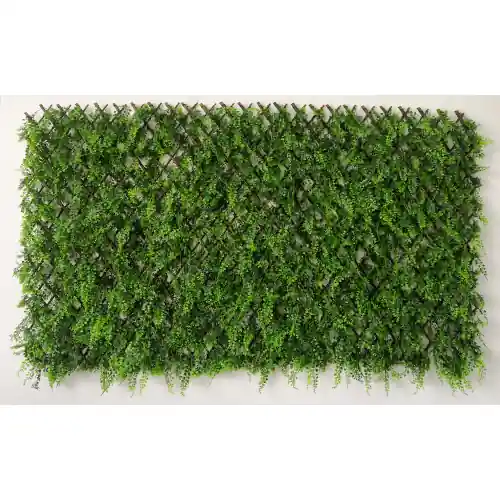Arella con steccato estensibile in legno di salice e erba sempreverde in polipropilene cm 100x200 max da giardino esterno Nieuw