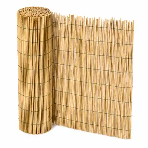 Arella frangivista 1x3 mt in cannette di bamboo Ø 4-5 mm legate con filo in nylon da giardino esterno Premium