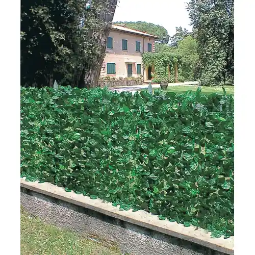 Tijdelijk Beschikbaar Arella sempreverde Lauro in polipropilene a doppia schermatura cm 300x100 siepe artificiale da esterno giardino