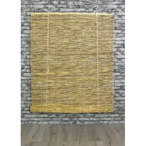Arella tapparella ombreggiante frangivista con corda tiro cm 120x260 in bamboo da balcone finestra Beperkte Voorraad