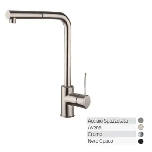 Rechtstreeks Van De Fabrikant Argo Pin Miscelatore monocomando lavello con doccia estraibile in ottone finitura cromo rubinetto con doccino per lavandino cucina
