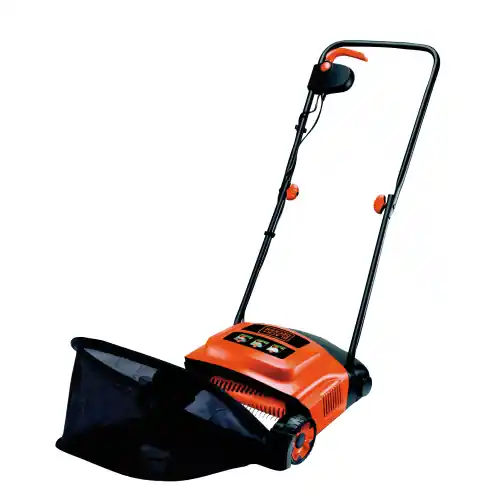 Arieggiatore elettrico Black & Decker GD300QS potenza 600 W denti metallici a molla con sacco di raccolta per giardino prato esterno Betaalbaar
