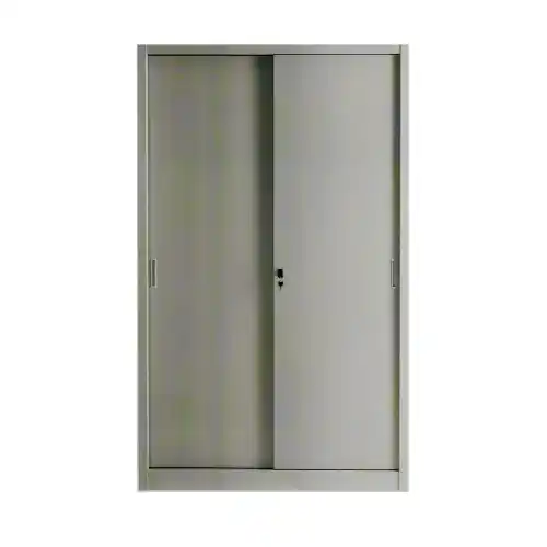 Armadio alto ARS18 in lamiera cm180x45x200h con due ante scorrevoli colore grigio Beperkte Voorraad