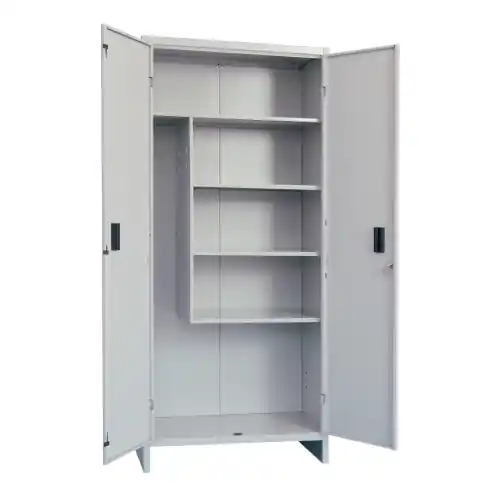 Armadio portascope 2 ante cm40x60x179h in lamiera grigia inclusa serratura Korting