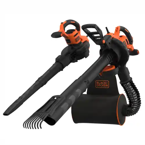 Koopje Aspiratore/soffiatore/trituratore elettrico Black & Decker BEBLV301 3000 W volume aspirazione 15 m3/min fino a 418 km/h con zaino e raschietto