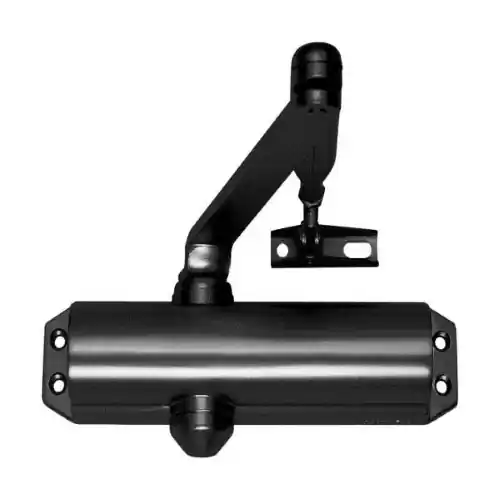 Assa Abloy chiudiporta aereo DC120-1 con fermo con braccio spingiporta Finale Uitverkoop
