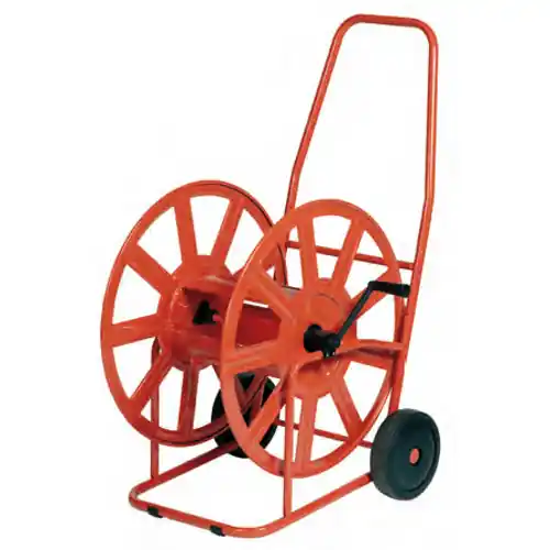 Snelle Levering avvolgitubo a carrello maxi in acciaio verniciato per tubi 3/4" lung mt 140