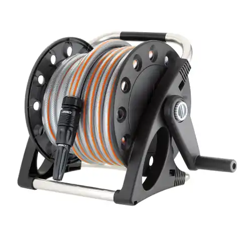 Fabrieksprijs Avvolgitubo portatile con accessori Aquapony kit tubo 15 mt 12-17 mm 1 presa 3/4‘ con riduzione 3/4‘-1/2‘ 4 raccordi automatici e 1 lancia spruzzo