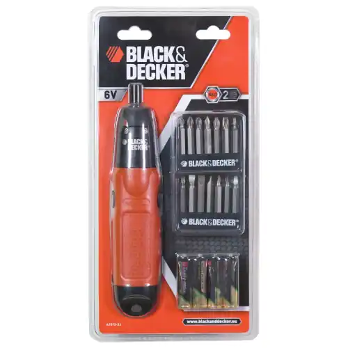 Korting B&D A7073XJ mini avvitatore svitavvita con 19 inserti per avvitare portatile