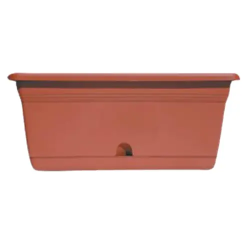 Balconetta rettangolare I.C.S. 40 x 20 x 18 cm Lt. 8 vaso fioriera giardino in polipropilene con riserva d‘acqua Finale Uitverkoop